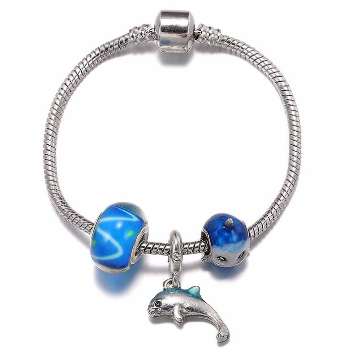 DIY Owl Dolphin Turtle Pendant Bracelet