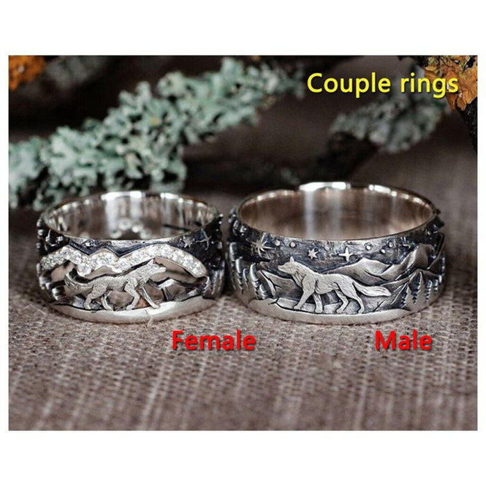 Fashion couple Vintage creative ring