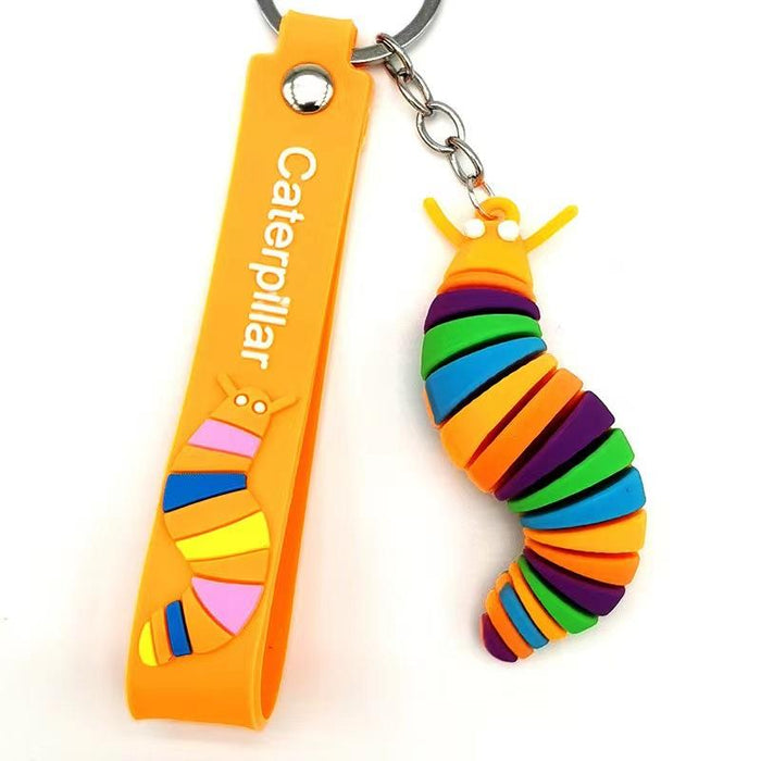 Caterpillar Cartoon Keychain