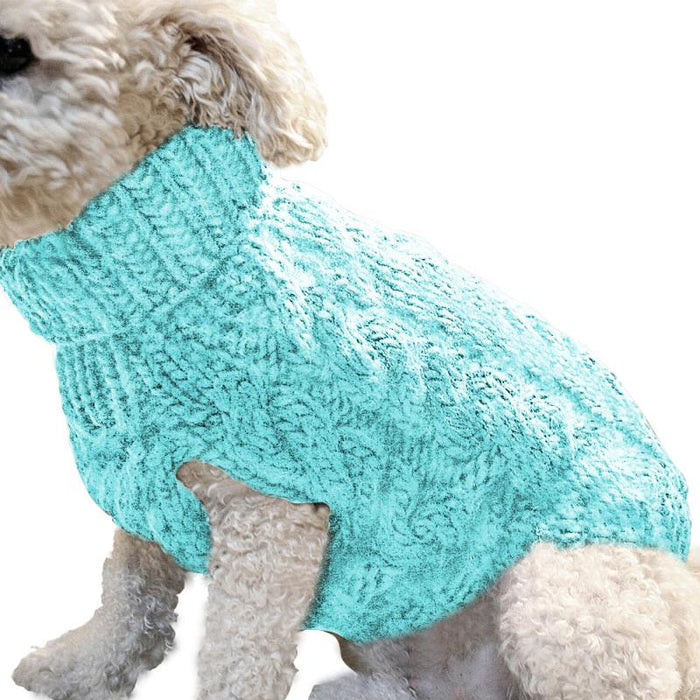 High collar knitted pet cat and dog clothes