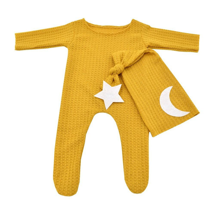 Two Piece Star Moon Knitted Jumpsuit