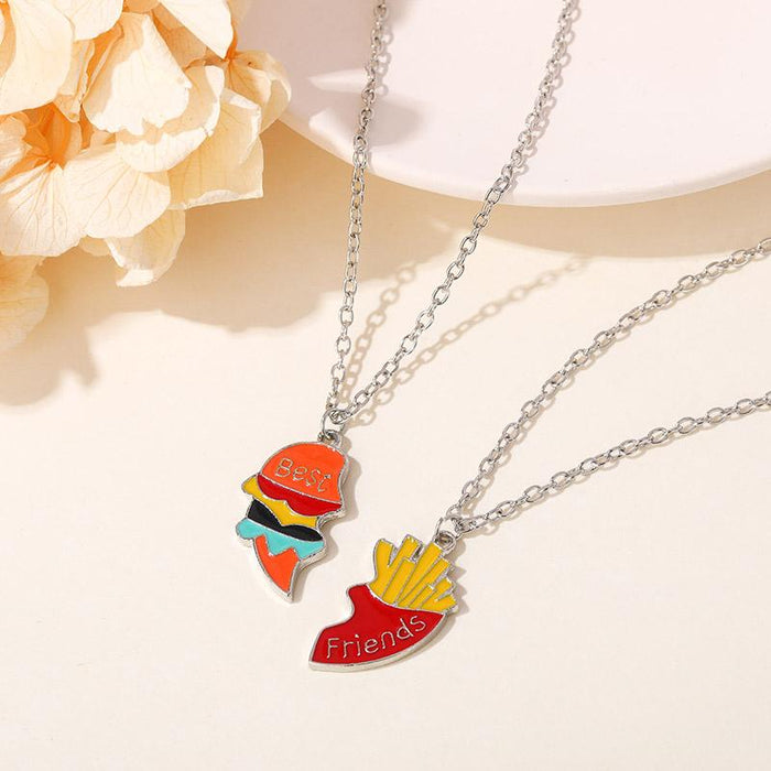 2 Pcs/ Set Best Friends Honey Love Couple Necklace