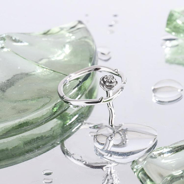 Fashion Simple Rose Open Ring