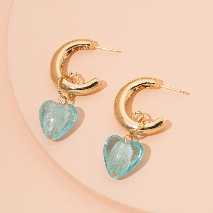 New Fashion Simple Heart Shaped Women's Earrings