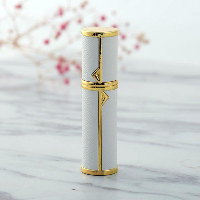 Bottled Bottoms Filled with 5ml High Grade Leather Traveling Portable Spray Bottle.