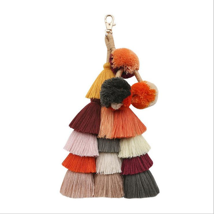 New Boho Tassel Pendant Keychain Charm