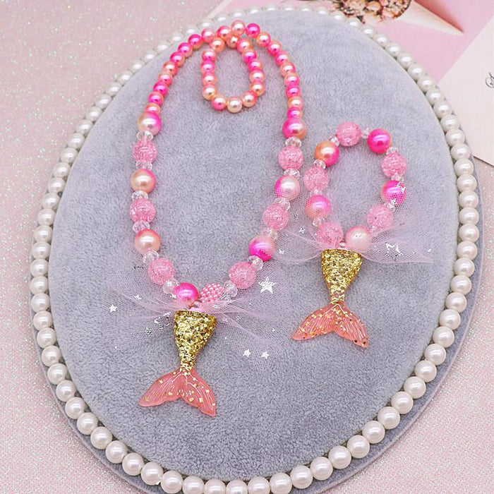 New Children's Necklace Set Fishtail Shell Accessories