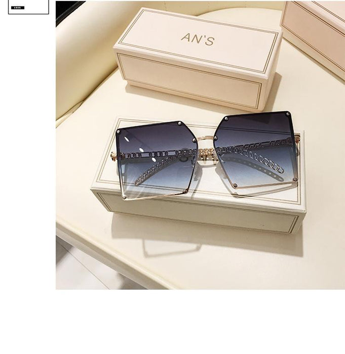 Metallic framed Tan Sunglasses