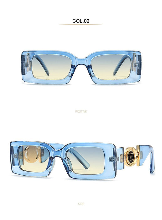 Small frame square sunglasses and sunglasses