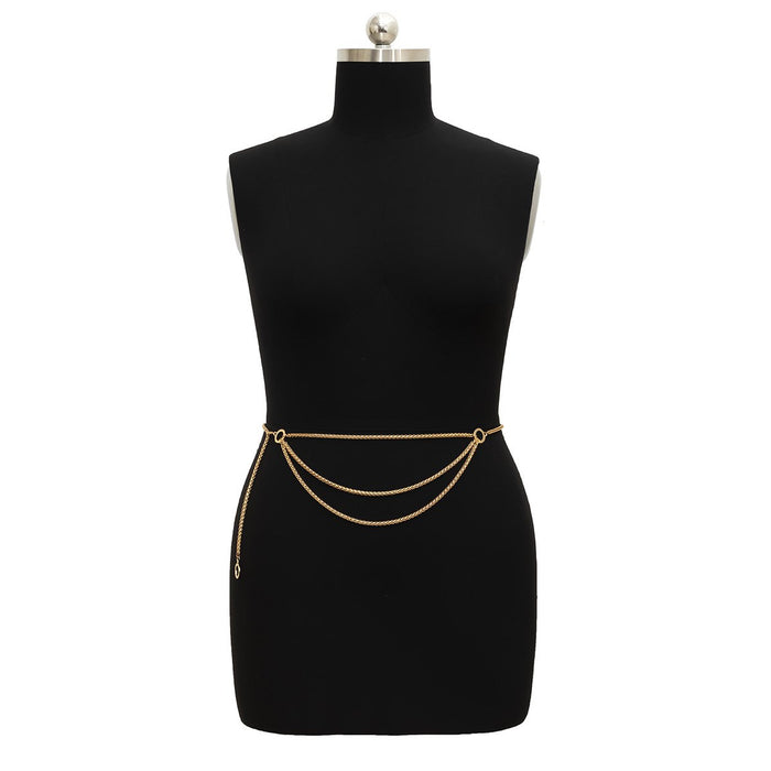 Fashion Sexy Geometric Pendant Waist Chain Body Chain