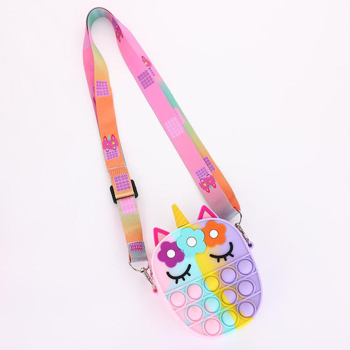 Silicone Bag Unicorn Backpack Decompression Pinch Music