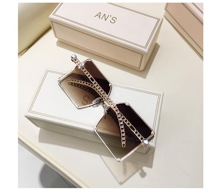 Metallic framed Tan Sunglasses