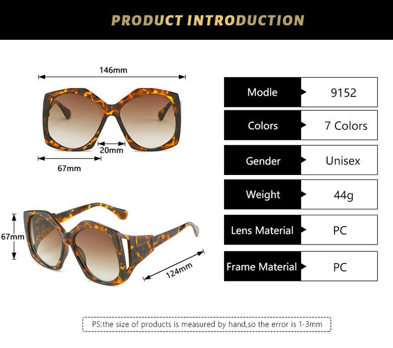 Large frame irregular Sunglasses