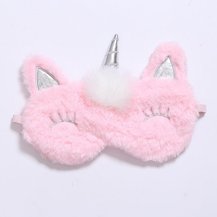 Cartoon Plush Blackout Unicorn Eye Patch Eye Mask