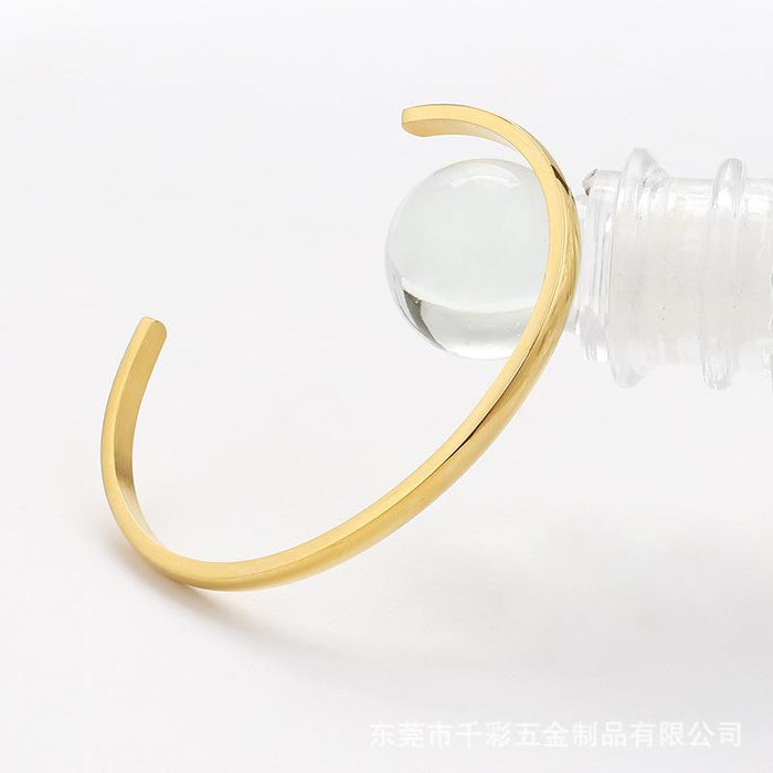 New Fashion Titanium Steel Bracelet Gold Color C-shaped Bracelet Bangle