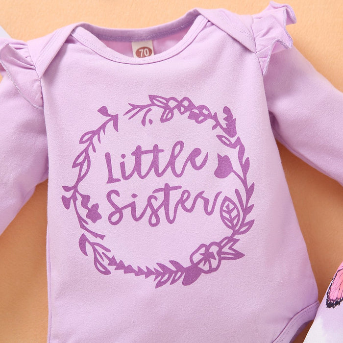 Baby children's Butterfly Sister long sleeved suit