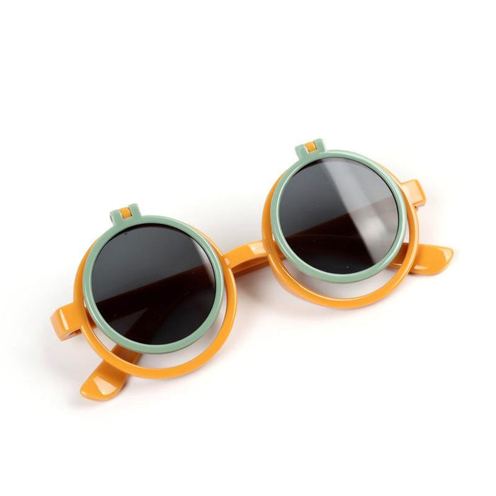 Children's Sunglasses flip round frame glasses