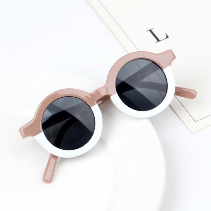 Children's sunglasses Fashion round frame Leopard Print