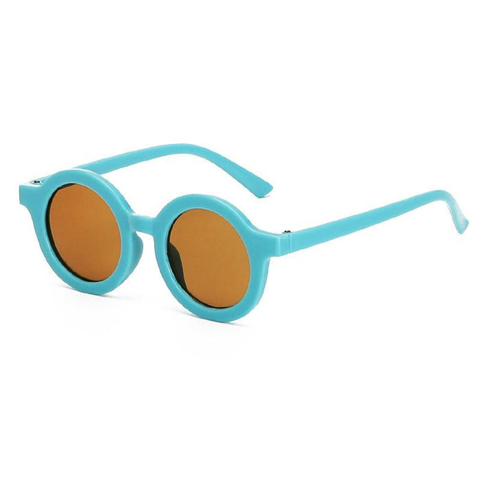 Children's Retro round frame sunglasses prevent blue light and ultraviolet rays