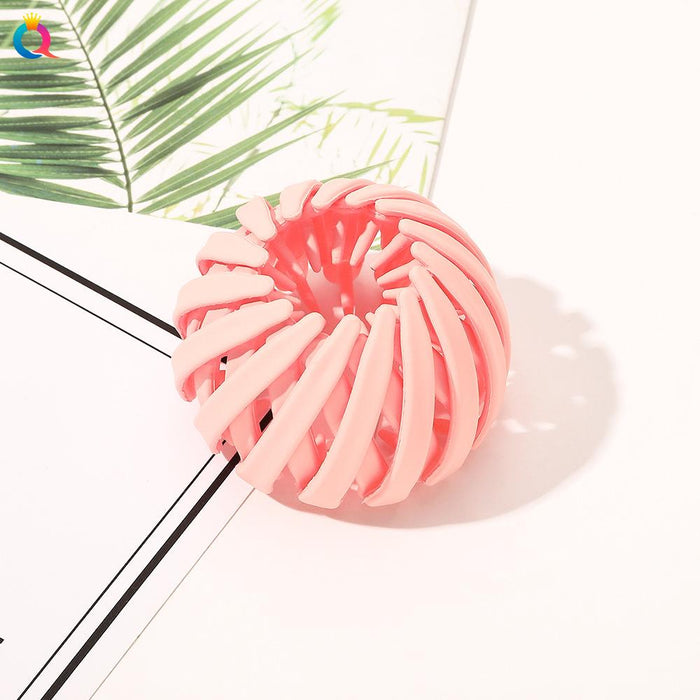 Frosted lazy bird's nest hair iron