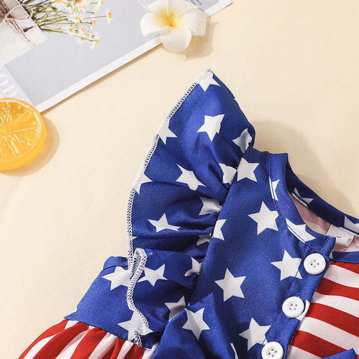 Independence Day triangle Khaki climbing suit