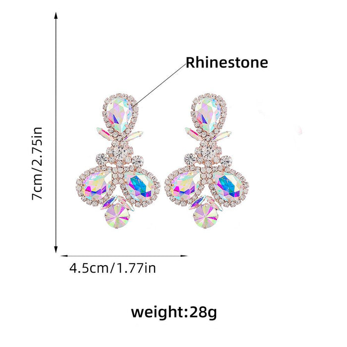 Fashion Rhinestone Multi-layer Claw Chain Earrings