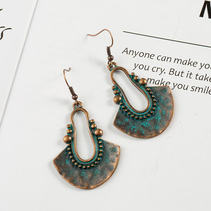 New Vintage Alloy Earrings Female Geometric Earrings