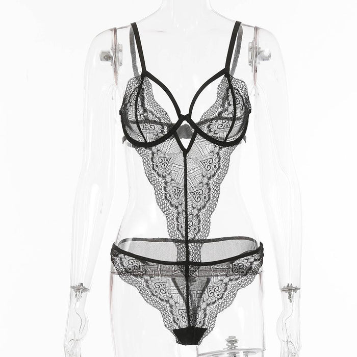 Sexy Women Lingerie Lace Backless Bodysuit