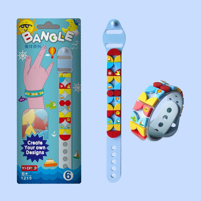 Small Particle Compatible DIY Bracelet Building Block Gift Plastic Bracelet