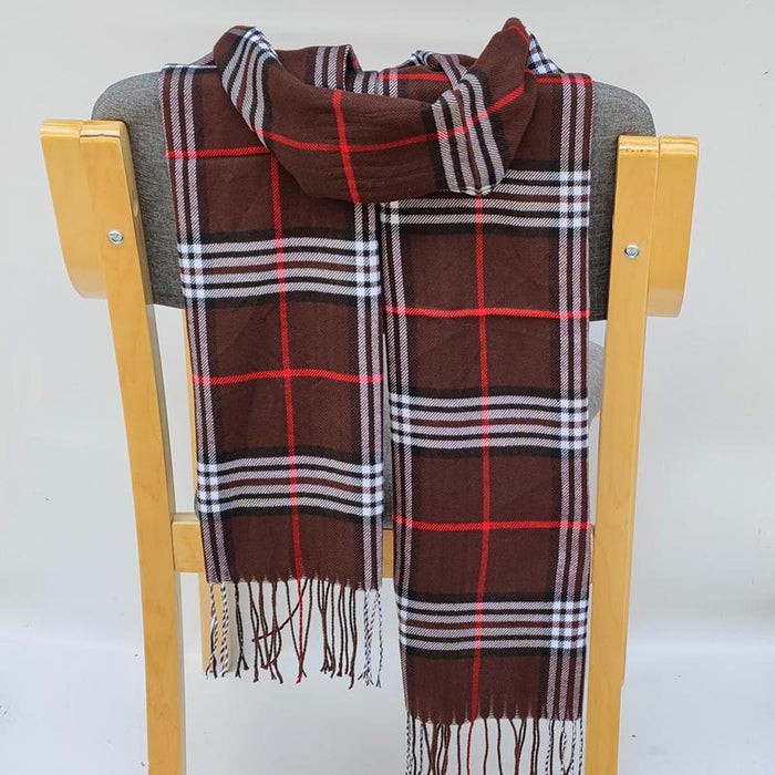 Classic Lattice Soft Scarf Cashmere Plaid Scarves