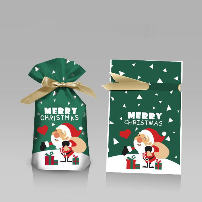 10 Pieces Christmas Candy Bag Santa Gift Bag Christmas Decoration