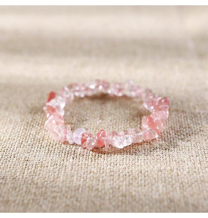 Natural Stone Beaded Crystal Bracelet