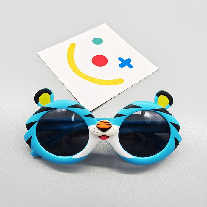 Children Cartoon Funny Little Tiger Folding Sunglasses