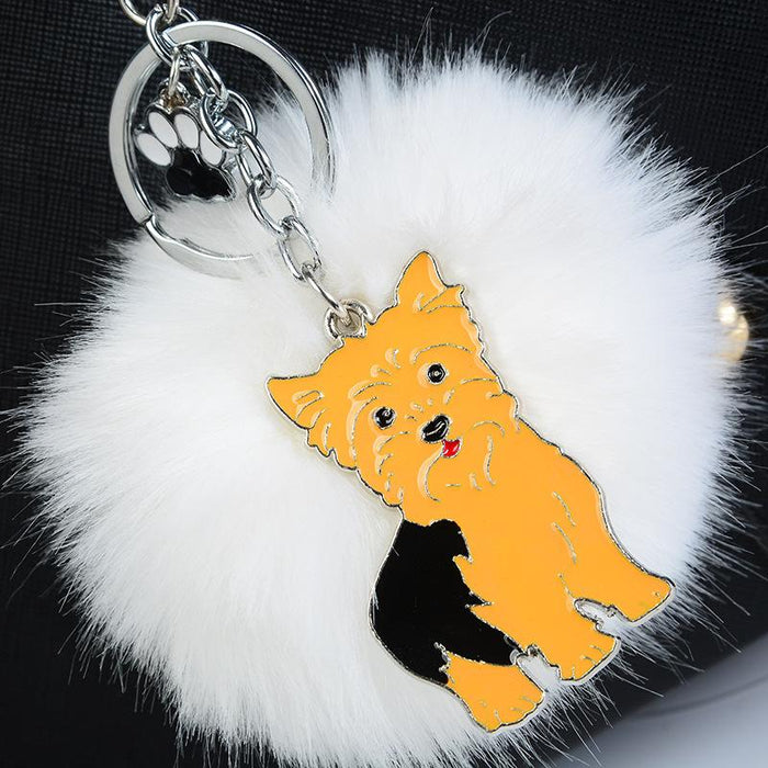Small Dog Cat Dog Pet Metal Keychain