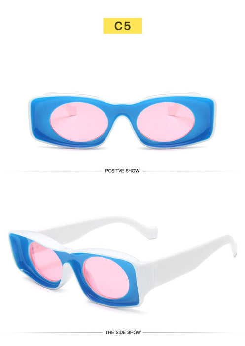 Exaggerated Personality Concave Frame Sunglasses