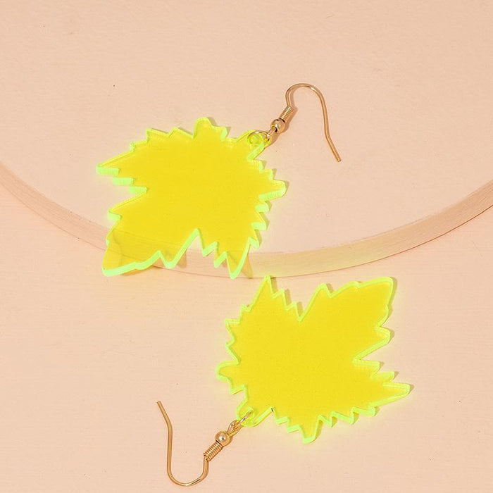 New Exaggerated Pop Maple Leaf Women's Earrings