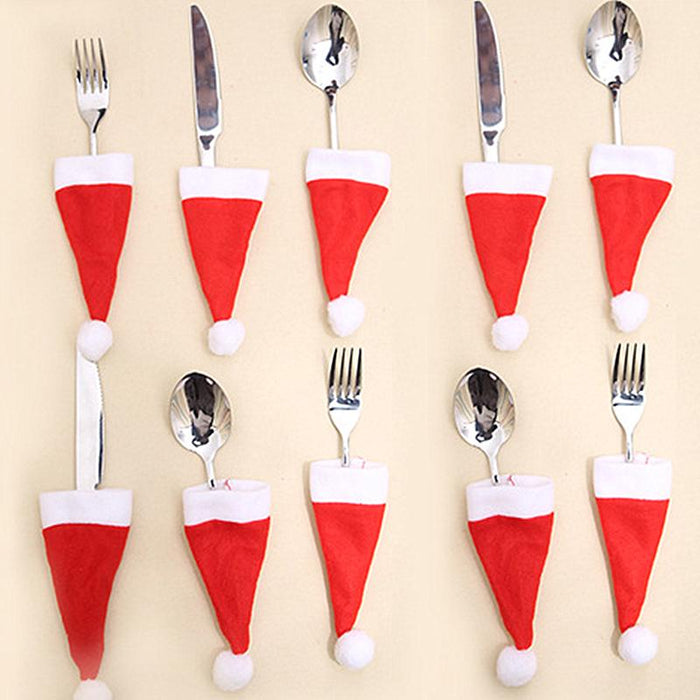 10 PCS Christmas Tableware Holder bags