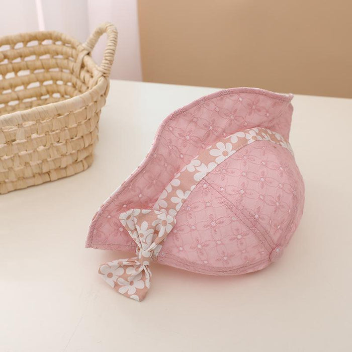 Summer Outdoor Windproof Shade Cute Bow Children's Fisherman Hat