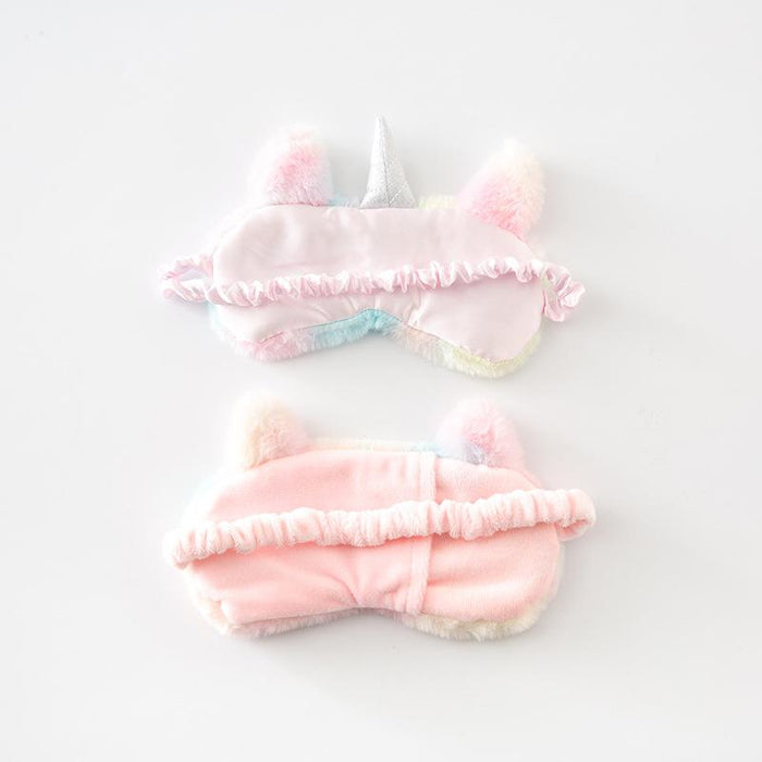 Cartoon Colorful Rabbit Cat Sleep Shading Plush Blindfold
