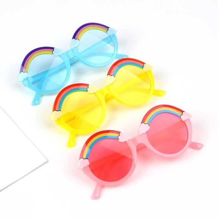Children's Rainbow Sunglasses multicolor personality round frame