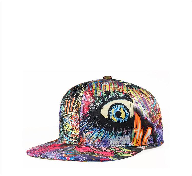 New 3d Graffiti Flat Edge Hip Hop Cap Baseball Cap