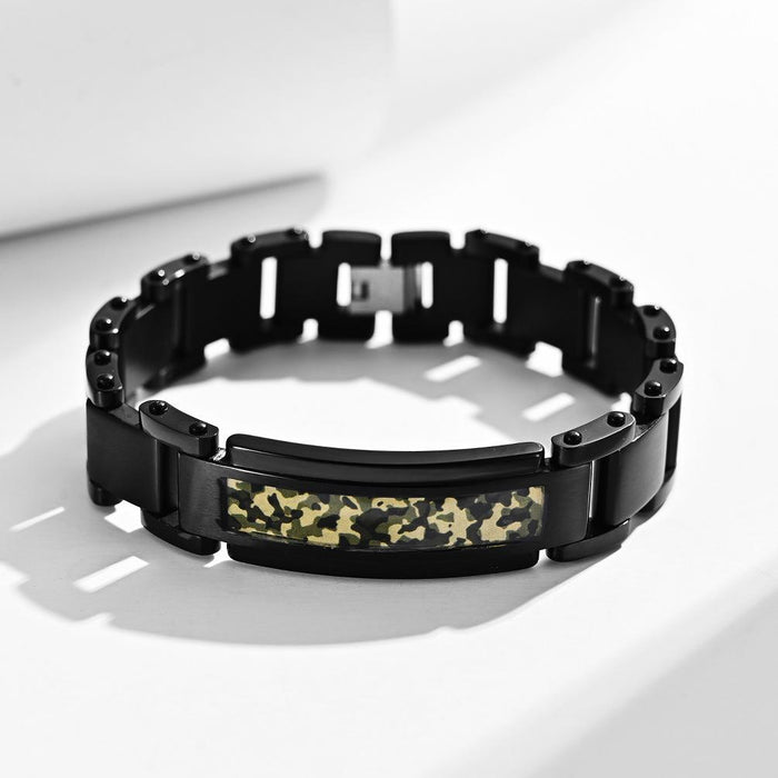 Men's Titanium Steel Camouflage Bracelet Accessories