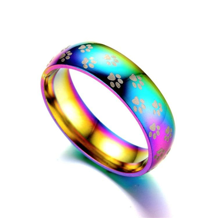 Dazzling Colorful Titanium Steel Ring