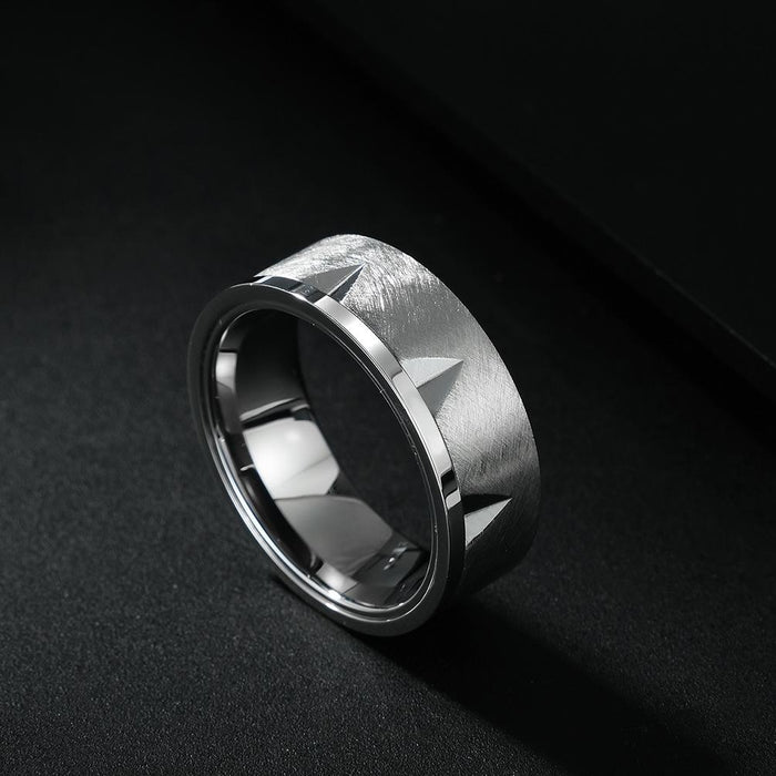 Men's Simple Fashion Retro Titanium Steel Ring Jewelry