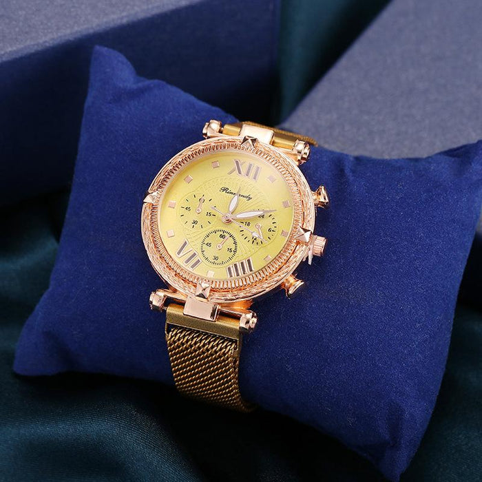 New Stainless Steel Women Wristwatch Quartz Fashion Casual Clock LLZ22321
