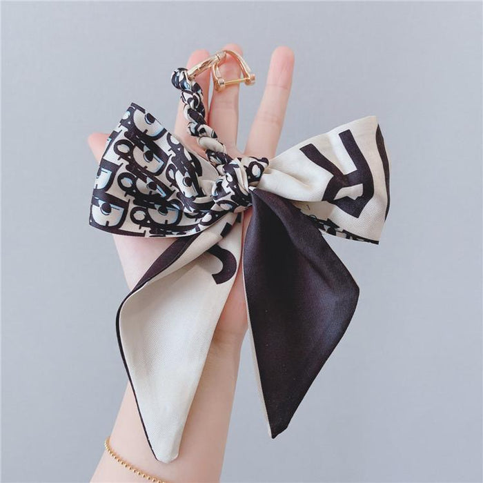 Female Bow Hanging Rope Keychains Ring Hanging Ornaments