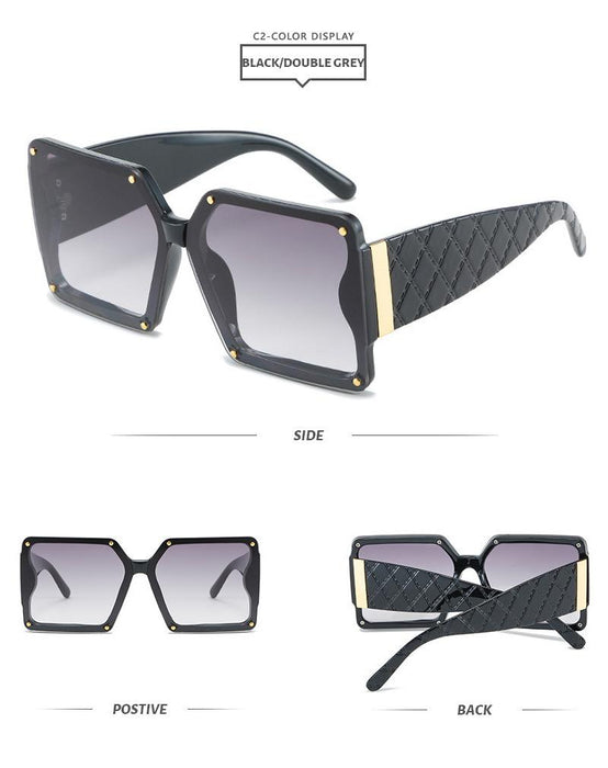 Box conjoined Sunglasses rivets