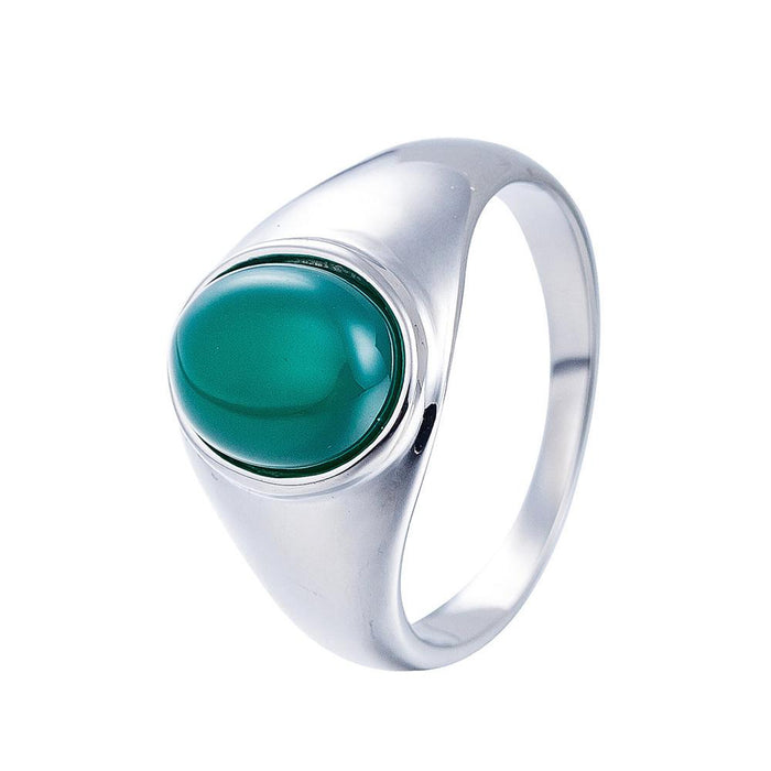 Fashion Simple Opal Women's Titanium Steel Ring