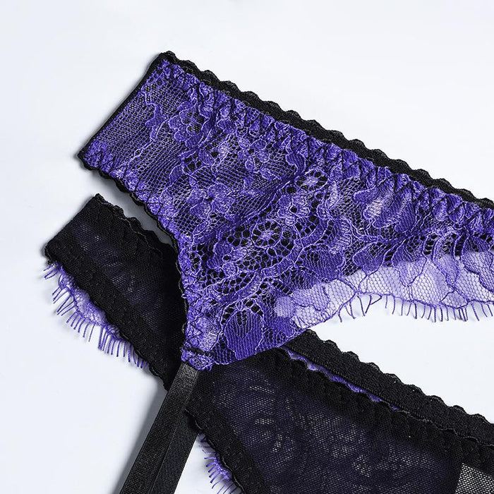 Women's Fashion Mesh Splicing Underwear Sexy Garter Lingerie
