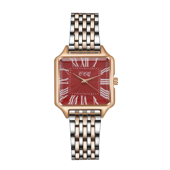 Fashionable and Versatile Square Roman Digital Quartz Watch Llz20793
